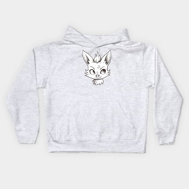 Little foxy face Kids Hoodie by stkUA